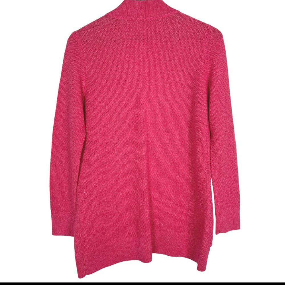 Appleseed's Raspberry Pink/White Heather Knit Open Cardigan - Picture 8 of 11